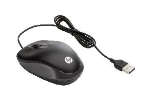 HP USB Travel Mouse - Ambidextrous - Optical - USB Type-A - 1000 DPI - Black